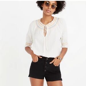 Madewell Exposed button frayed Jean Shorts Size‎ 29 Vintage Black